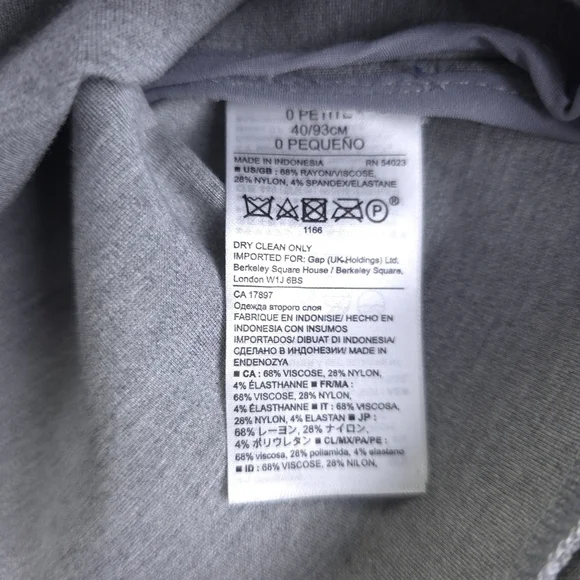 Banana Republic Gray Viscose Blend Dress Size 0 Petite - Picture 6 of 13